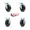 Service Caster 6 Inch Phenolic Caster Set with Roller Bearings 2 Swivel 2 Rigid SCC-30CS620-PHR-2-R620-2 - alternate 4